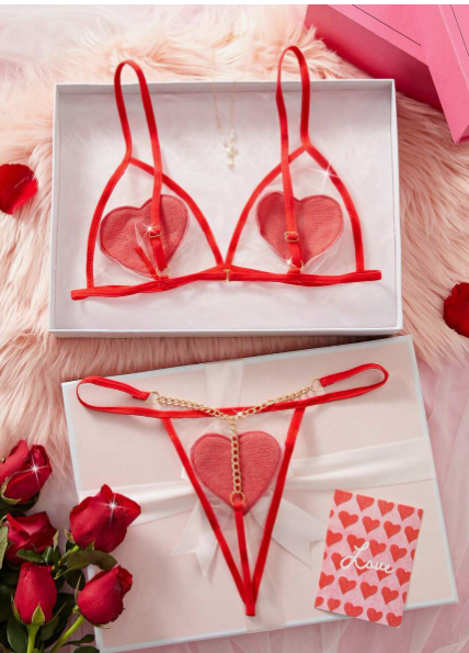 Body Lencería Sensual Encaje Floral Rojo con Tirantes Ajustables
