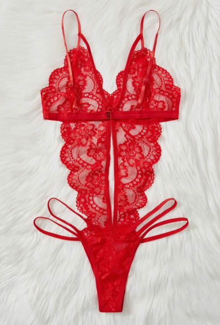 Body Encaje Arnés Passion Red