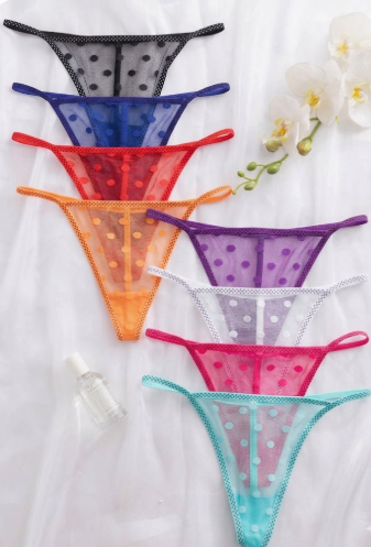 Tanga Crystal Dots – Transparencia Elegante